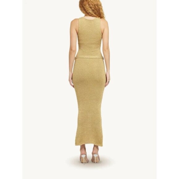 Asta Resort Natalia Belted Dress in Gold Sequin - Picture 3 of 6